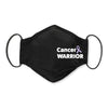 3-Layer Woven Cotton Chambray Face Mask, Black, Cancer Warrior