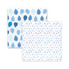 Amazing Baby - Silky Swaddle 2pk , Drops & Dots, Blue
