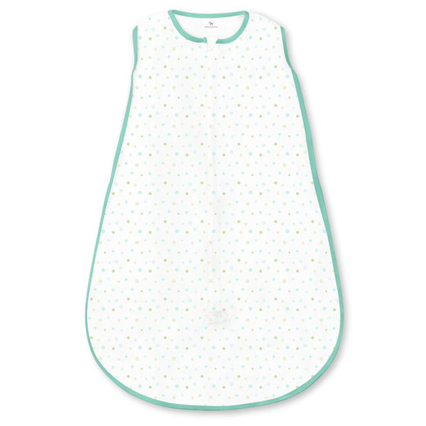 Amazing Baby - Soft Fleece Non-Weighted zzZipMe Sack - Playful Dots, SeaCrystal