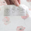 Organic Crinkle Dream Gauze Swaddle Blanket - Watercolor Peach Blush Poppies