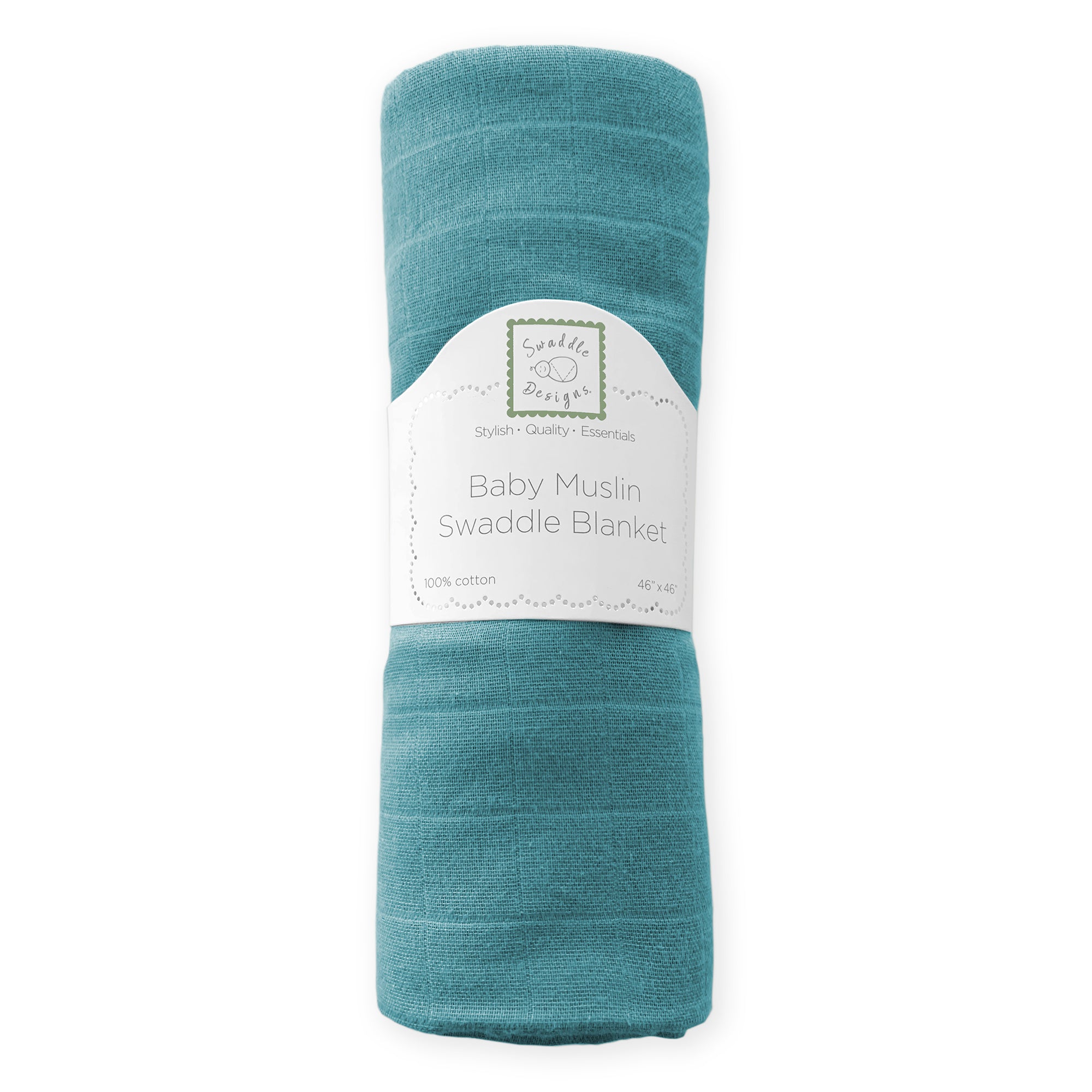 Muslin Swaddle Single Teal SwaddleDesigns