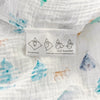 Muslin Swaddle 3pk + Pajama Gown + Hat Newborn Gift Set - Watercolor Mountains & Trees