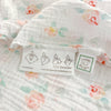 Muslin Swaddle 3pk + Pajama Gown + Hat Newborn Gift Set - Watercolor Peachy Pink Floral