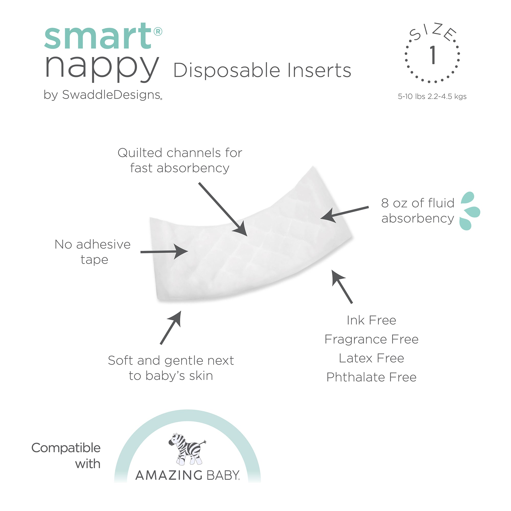 SmartNappy Disposable Insert SwaddleDesigns