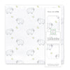 Muslin Swaddle Single - Little Lambs, Moons & Stars, Sterling & Pale Banana