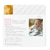 Baby Lovie -  White Plush Dots with Gold Silky Satin Trim