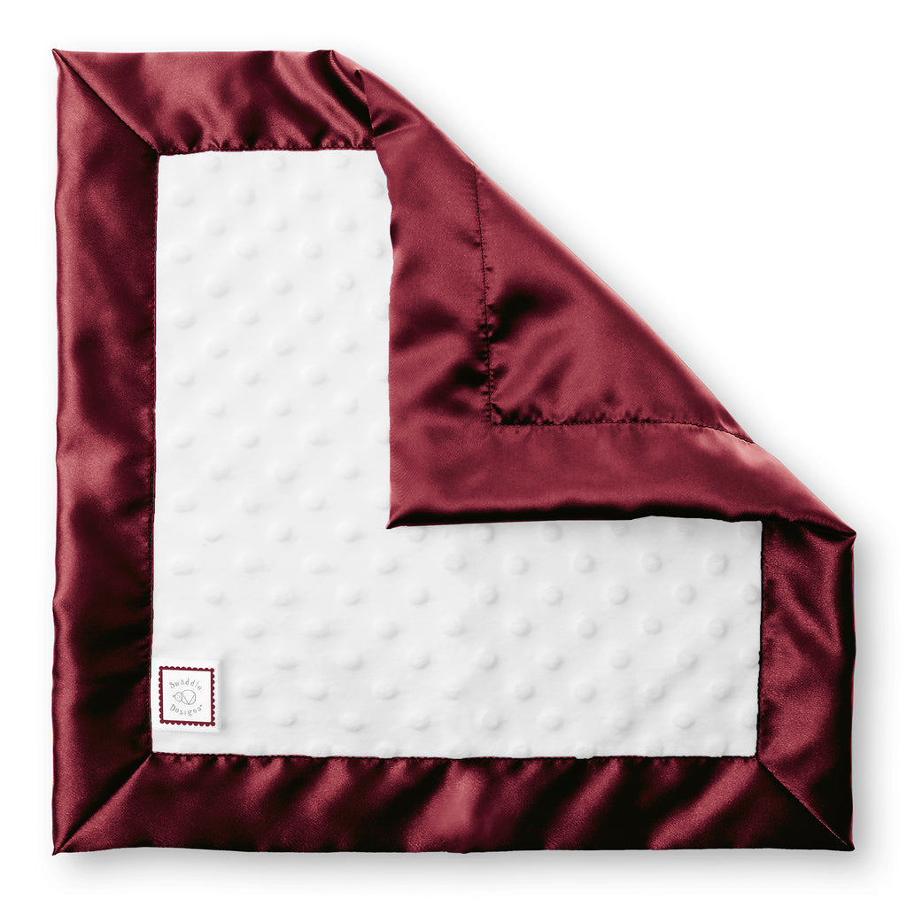 NEW! Baby Lovie -  White Plush Dots with Dark Truffle Trim