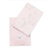 Baby Burpies - Pink Circle on Circle Geometric Pattern on Soft Pink + Sterling Deco Elephants on Soft Pink