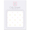 Flannel Fitted Crib Sheet - Pastel Pink & Gold Little Dots