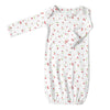 Organic Cotton Knit Pajama Gown - Watercolor Little Cherries