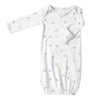 Organic Cotton Knit Pajama Gown - Watercolor Twinkle - Soft Blue