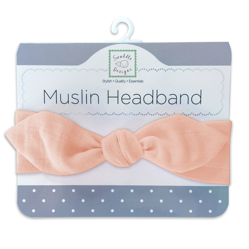 Muslin Headband - Peach Blush
