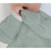 Muslin Swaddle + Pajama Gown + Hat Newborn Gift Set - Watercolor Indigo & Heathered Jadeite