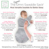 Organic Omni Swaddle Sack with Wrap -  Arms Up Sleeves & Mitten Cuffs, Tranquility Triangles - COMING SOON