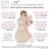 Organic Omni Swaddle Sack with Wrap -  Arms Up Sleeves & Mitten Cuffs, Sand Dollar