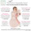 Organic Omni Swaddle Sack with Wrap -  Arms Up Sleeves & Mitten Cuffs, Soft Pink