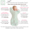 Organic Transitional Swaddle Sack - Arms Up 1/2-Length Sleeves & Mitten Cuffs, Soft Jadeite