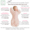 Organic Transitional Swaddle Sack - Arms Up 1/2-Length Sleeves & Mitten Cuffs, Soft Pink
