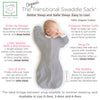 Organic Transitional Swaddle Sack - Arms Up 1/2-Length Sleeves & Mitten Cuffs, Tranquility Triangles - COMING SOON