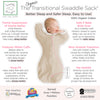 Organic Transitional Swaddle Sack - Arms Up 1/2-Length Sleeves & Mitten Cuffs, Sand Dollar