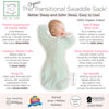 Organic Transitional Swaddle Sack - Arms Up 1/2-Length Sleeves & Mitten Cuffs, Soft Jadeite