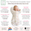 Transitional Swaddle Sack - Arms Up 1/2-Length Sleeves & Mitten Cuffs, Watercolor Sunny Days