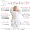 Transitional Swaddle Sack with Arms Up 1/2-Length Sleeves & Mitten Cuffs, Tiny Arrows, Soft Black