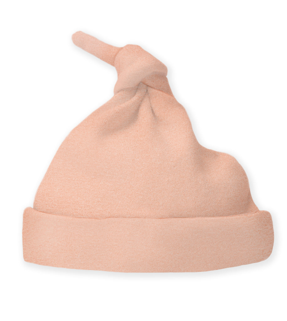Cotton Knit Hat - Heathered Peach Blush