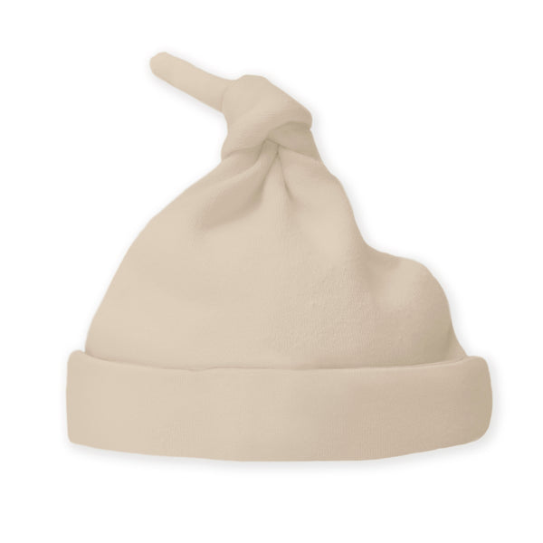 Knotted Hat - Organic Cotton Knit - Sand Dollar