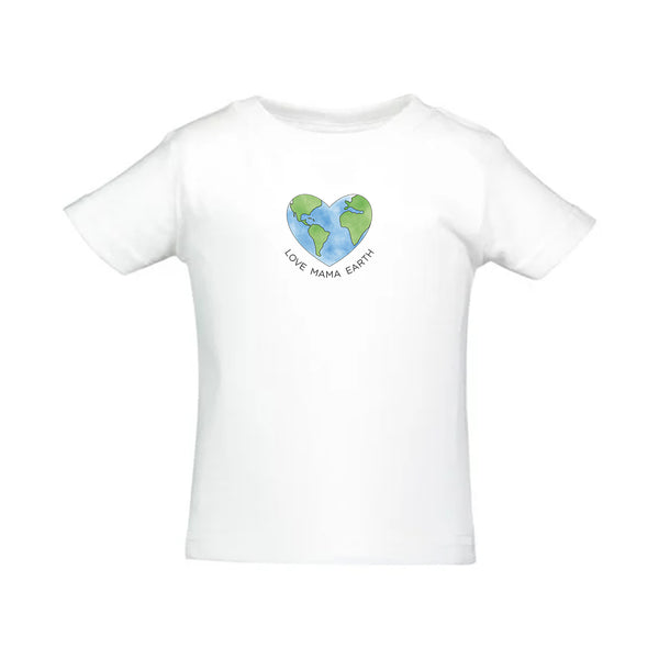 Love Mama Earth T-Shirt by Rabbit Skins, White, Cotton Jersey