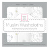Muslin Washcloths in a Cute Gift Box - 3 Designs including Little Lambs