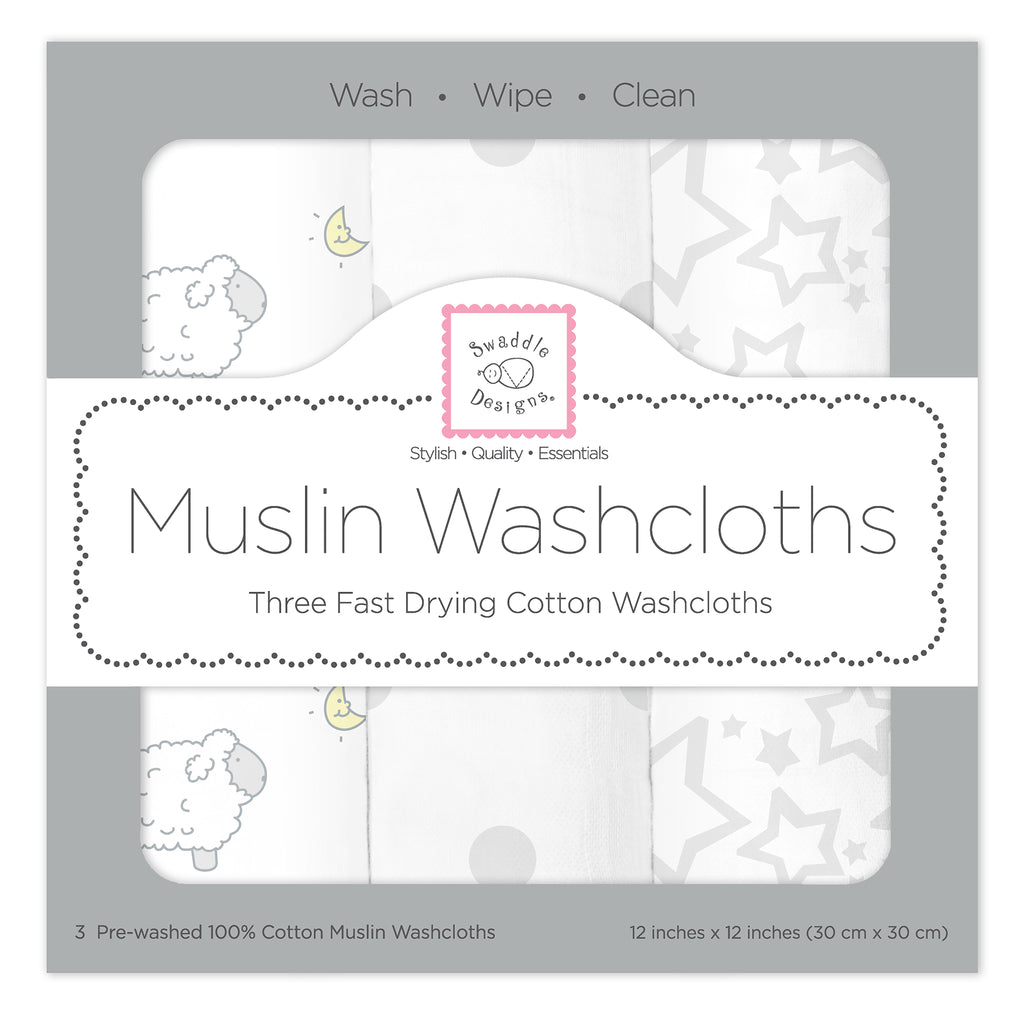 Muslin Washcloth - Little Lambs
