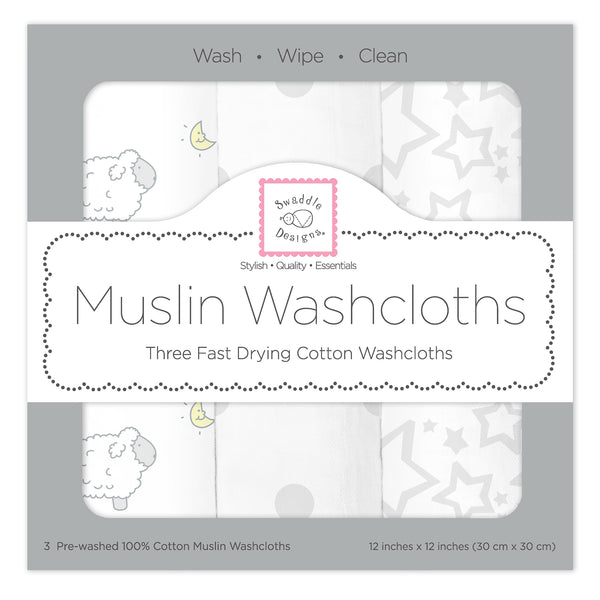Muslin Washcloth - Little Lambs