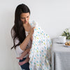 SwaddleDuo - Brown Mod Circles + Cute & Calm, Blue