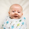 SwaddleDuo - Brown Mod Circles + Cute & Calm, Blue