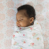 Muslin Swaddle Blankets - Earthtone 4-Pack, Sweet Rose Garden