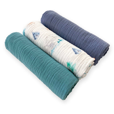Ink & Earth Checkerboard Muslin Swaddle Blanket