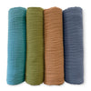 Muslin Swaddle Blankets - Earthtone 4-Pack, Wind & River