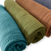 Muslin Swaddle Blankets - Earthtone 4-Pack, Wind & River