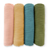 Muslin Swaddle Blankets - Earthtone 4-Pack, Fiesta