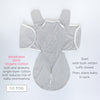 Organic Omni Swaddle Sack with Wrap -  Arms Up Sleeves & Mitten Cuffs, Soft Jadeite