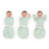 Organic Omni Swaddle Sack with Wrap -  Arms Up Sleeves & Mitten Cuffs, Soft Jadeite