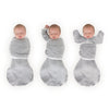 Organic Omni Swaddle Sack with Wrap -  Arms Up Sleeves & Mitten Cuffs, Heathered Gray