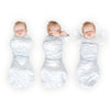 Organic Omni Swaddle Sack with Wrap - Most Versatile Swaddle - Arms Up Sleeves & Mitten Cuffs, Watercolor Twinkle - Soft Blue