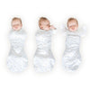 Organic Omni Swaddle Sack with Wrap - Most Versatile Swaddle - Arms Up Sleeves & Mitten Cuffs, Watercolor Twinkle - Soft Blue