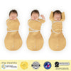 SwaddleDesigns Starter Set - Ultimate, Muslin Swaddle, Swaddle Wrap, and Heathered Gold Omni Newborn Gift Set