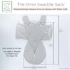 Omni Swaddle Sack with Wrap -  Arms Up Sleeves & Mitten Cuffs, Watercolor Mountains & Trees