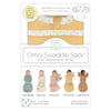 Omni Swaddle Sack with Wrap -  Arms Up Sleeves & Mitten Cuffs, Heathered Gold with Polka Dot Trim