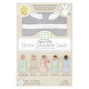 Organic Omni Swaddle Sack with Wrap - Most Versatile Swaddle - Arms Up Sleeves & Mitten Cuffs, Heathered Gray