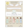 Organic Omni Swaddle Sack with Wrap - Most Versatile Swaddle - Arms Up Sleeves & Mitten Cuffs, Sand Dollar